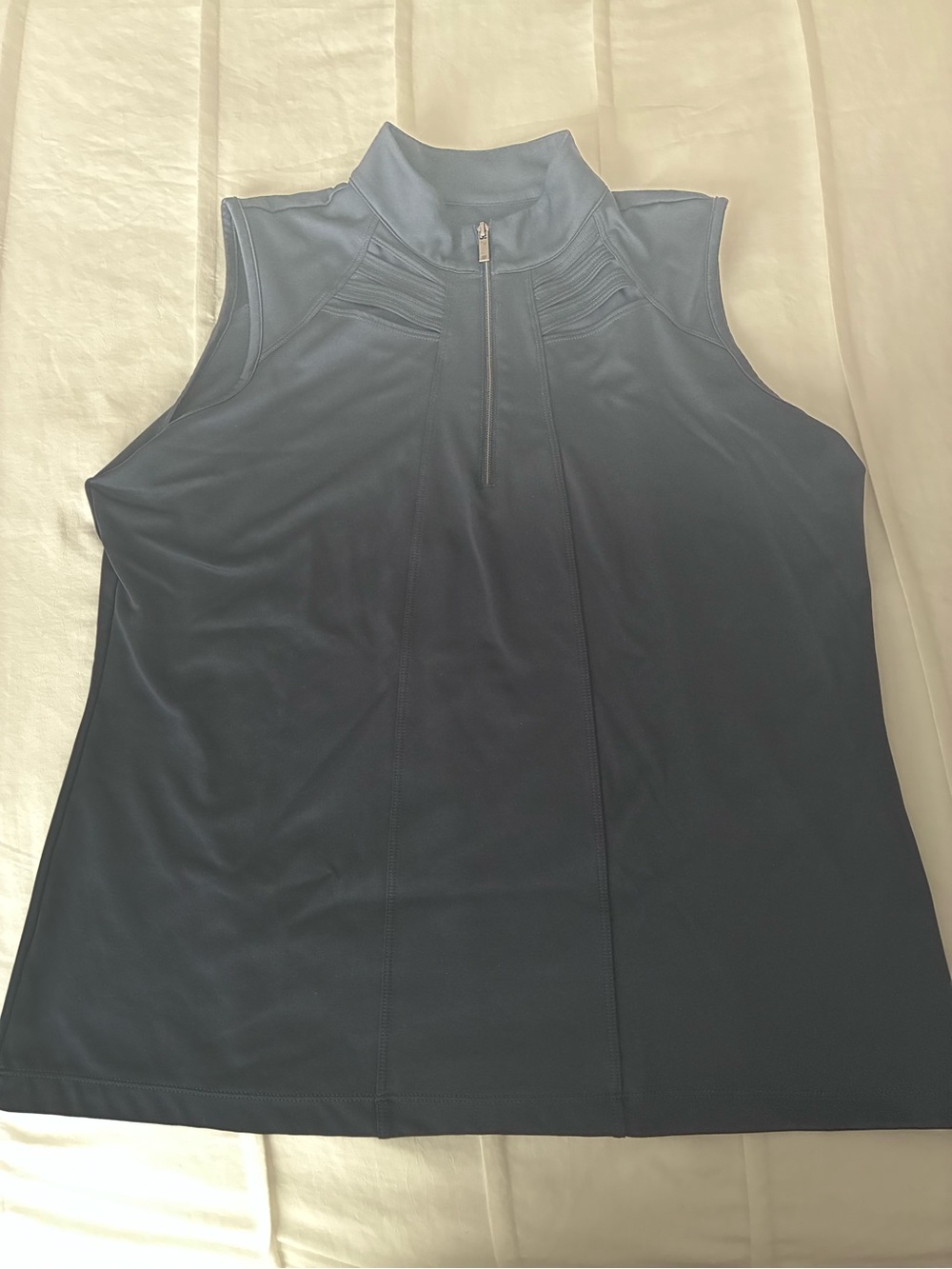 Tail brand Sleeveless Mock Neck Zip-Front Women's Top - black